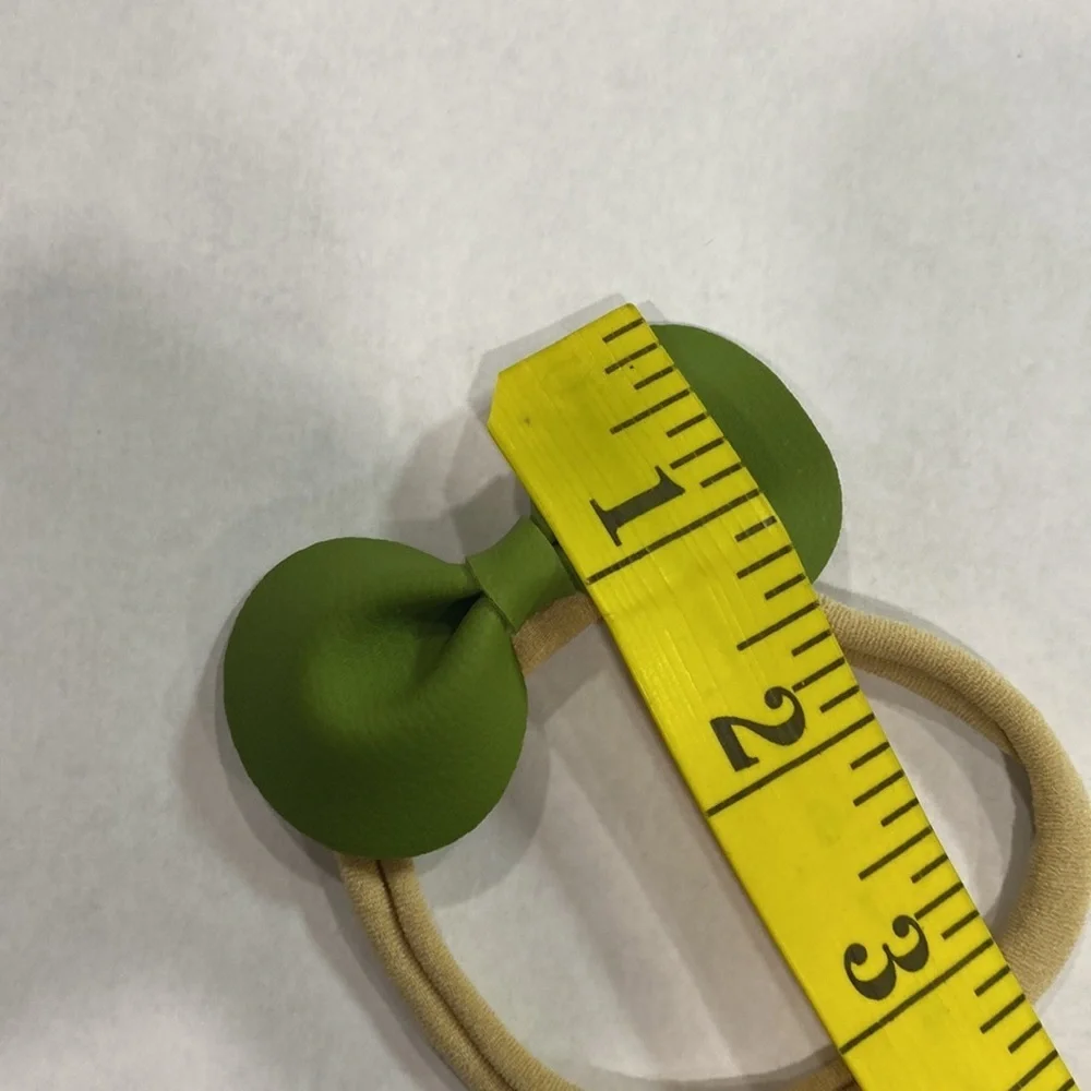 5 for $25 Handmade headband bow green faux leather baby 0-24‎